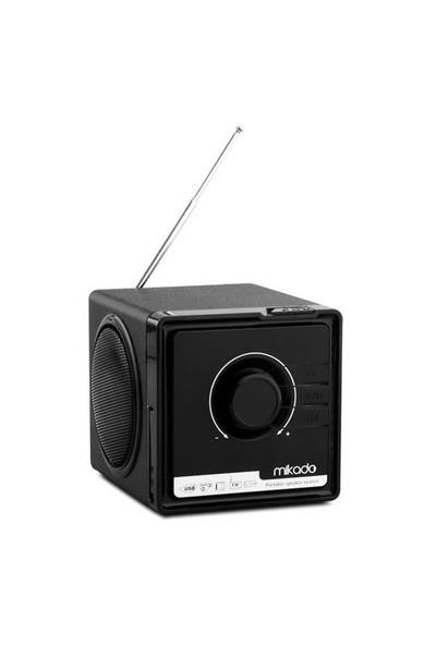 Mikado MD-236 3W+3W Siyah FM Radyo Destekli Müzik Kutusu