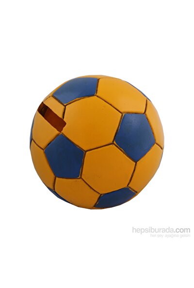 Sarı Lacivert Futbol Topu Figürlü Kumbara