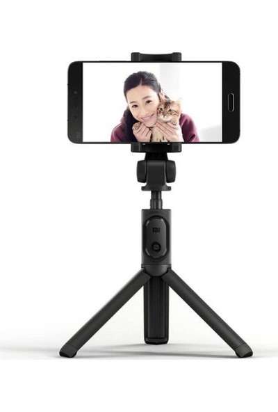 Xiaomi Selfie Çubuğu Tripod Bluetooth Uzaktan Kumandalı Telefon Kamera - Beyaz