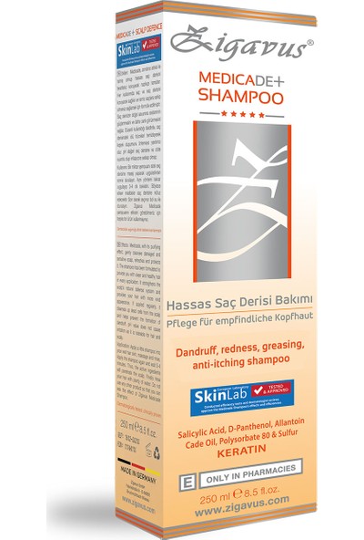 Zigavus Hassas Saç Derisi Bakımı İçin Medicade+ Medical Şampuan 250ml