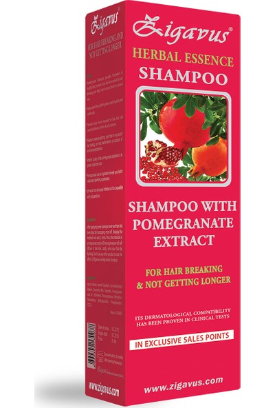 Zigavus Uzamayan ve Kırılan Saçlar için Nar Ekstraklı Şampuan 450ml
