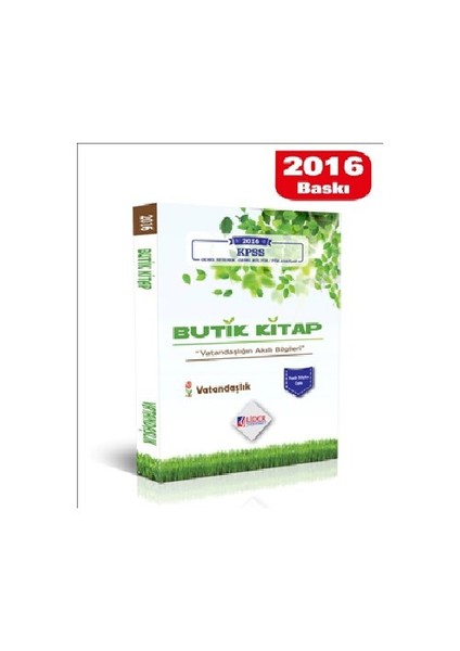 Lider Kpss 2016 Butik Kitap Vatandaşlık