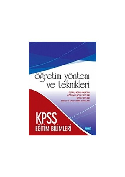 Nobel Kpss Eğitim Bilimleri Öğretim Yöntem ve Teknikleri