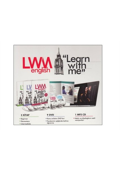 Nakkaş Lwm Komple İngilizce Öğrenim Seti 3 Kitap + 9 Dvd + 1 Mp3 Cd