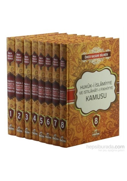 Hukuk-i İslamiyye ve Istılahat-i Fıkhiye Kamusu (8 Cilt Takım) - Ömer Nasuhi Bilmen