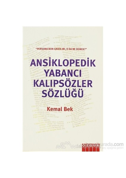 Ansiklopedik Yabancı Kalıp Sözler Sözlüğü-Kemal Bek