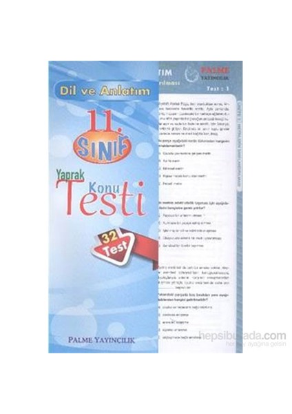 11. Sınıf Dil ve Anlatım Yaprak Konu Testi