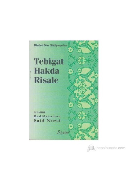 Tebigat Hakda Risale (Cep Boy)