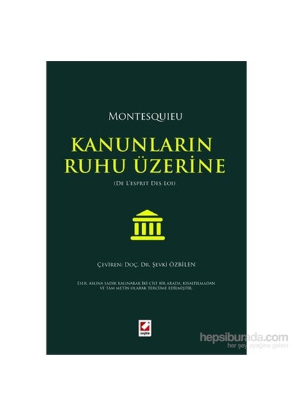 Kanunların Ruhu Üzerine - (De L'esprit Des Lois)