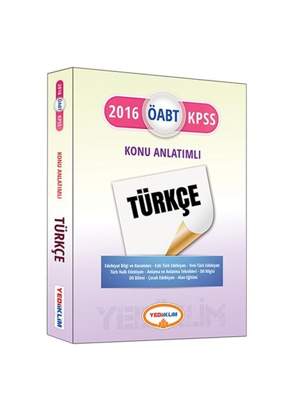 ÖABT 2016 Türkçe Öğretmenliği Konu Anlatımlı