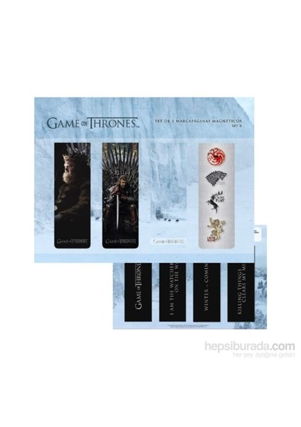 Game Of Thrones Magnetic Bookmark Set B Manyetik Kitap Ayracı