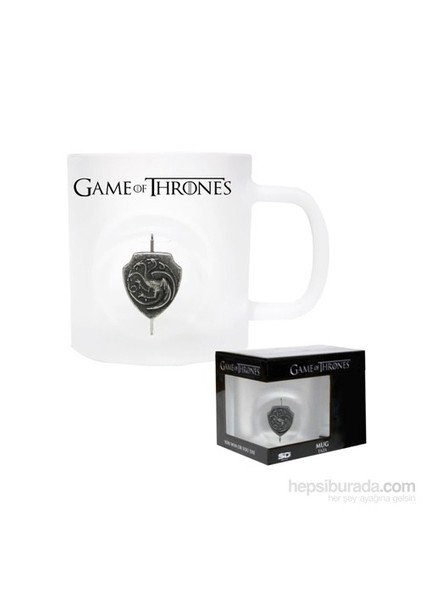 Game Of Thrones 3D Rotating Targaryen Logo Crystal Mug Bardak