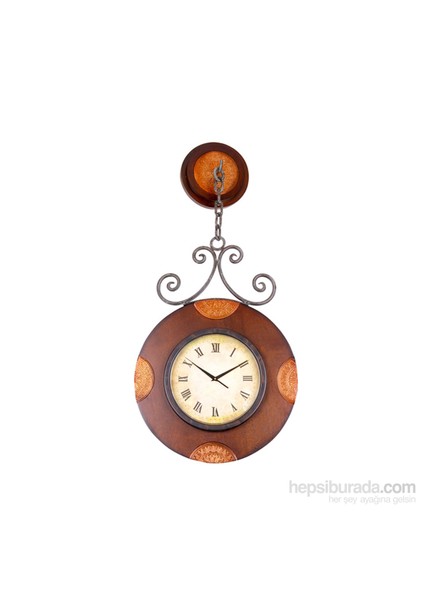 Lucky Art Zincirli Ahşap By.Duvar Saati 41X89 Cm