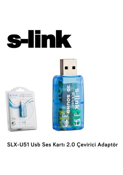 SLX-U51 USB 2.0 Ses Kartı