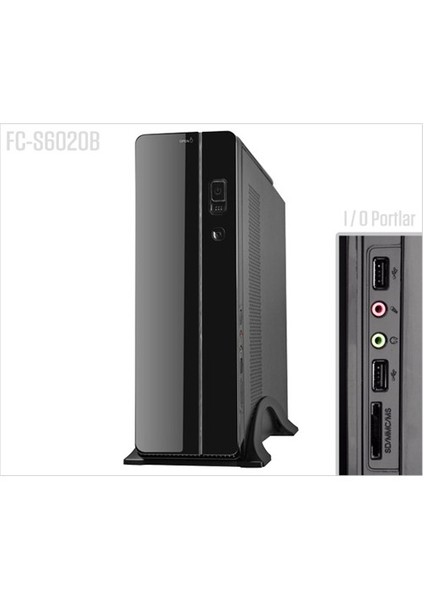 FC-S6020B 300W Kulplu Slim Tower mATX Kasa