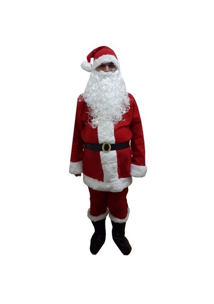 Lüx Noel Baba Kostümü Polar Xl Beden