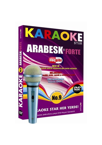 Karaoke Star No:9 Arabesk Forte - İlaç Gibi (Mikrofon Hediyeli)