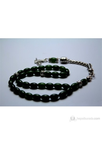 Yeşil Akik Taşı Tesbih 5*8 mm Arpa Kesim fiyatları
