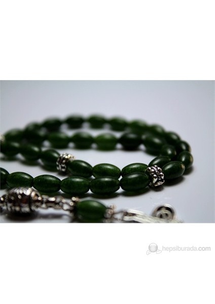 Yeşil Akik Taşı Tesbih 5*8 mm Arpa Kesim fırsatları