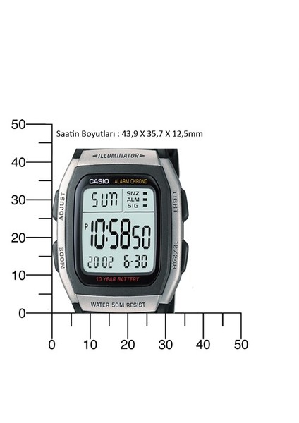 W-96H-1AVDF Digital Erkek Kol Saati