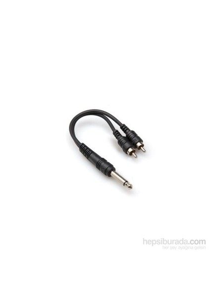 1/4'' Ts (M) <-> Dual Rca (M) Y-Kablo