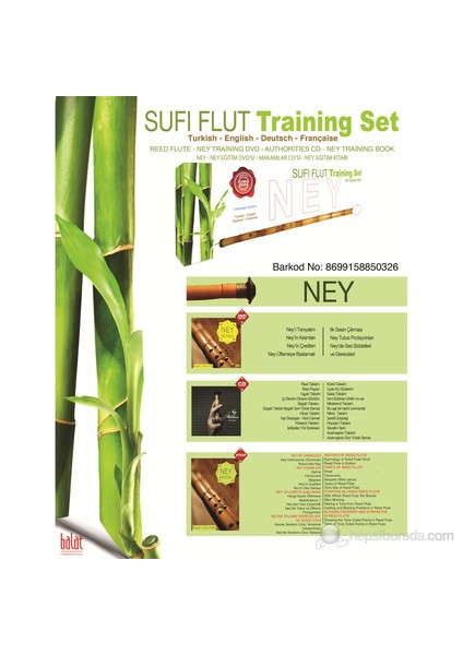 Kamışlı Ney Eğitim Seti (1 Ney + 1 CD + 1 DVD + 1 Kitap) fiyatları