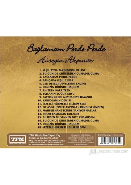 Hüseyin Akpınar - Bağlamam Perde Perde