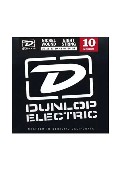 Jim Dunlop DEN1074 Nickel 8 Telli Elektro Gitar Teli (10-74)