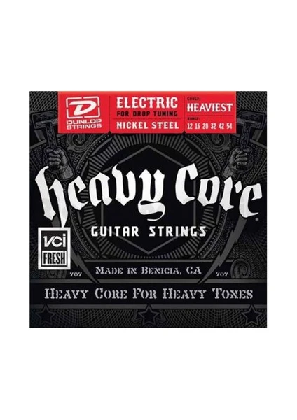 Jim Dunlop DHCN1254 Heavy Core Elektro Gitar Teli (12-54)