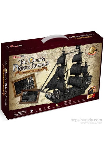 Cubic Fun 3D 308 Parça Puzzle The Queen Anne's Revenge