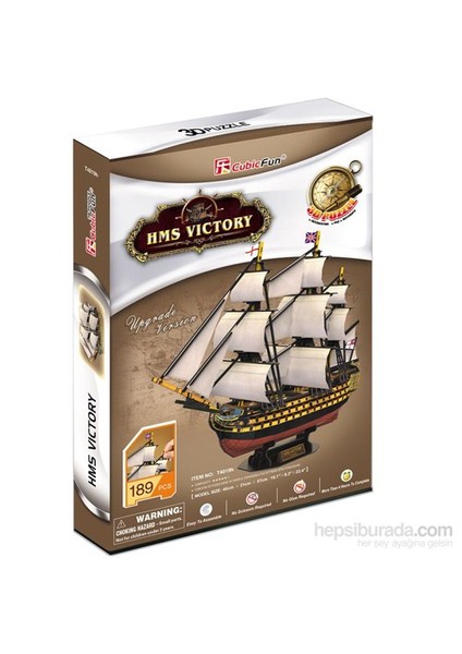 Cubic Fun 3D 189 Parça Puzzle Hms Victory