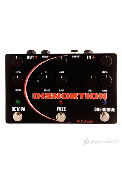 Disnortion Octave Fuzz Overdrive Pedalı