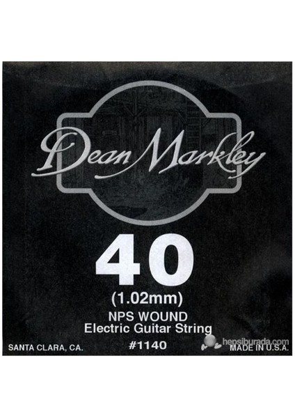 Nickel Steel Wounded .040 Elektro Gitar Telleri