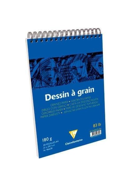 Dessin A Grain İnce Dokulu Çizim Bloğu 30 Yaprak 180 Gr. A4