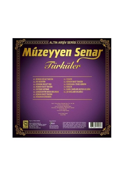 Müzeyyen Senar - Türküler (Plak)