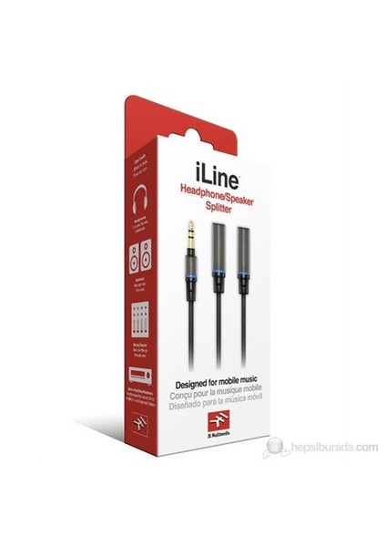 IK Multimedia iLine - Headphone/Speaker Stereo Splitter (Kulaklık Girişi Çoğaltıcı)