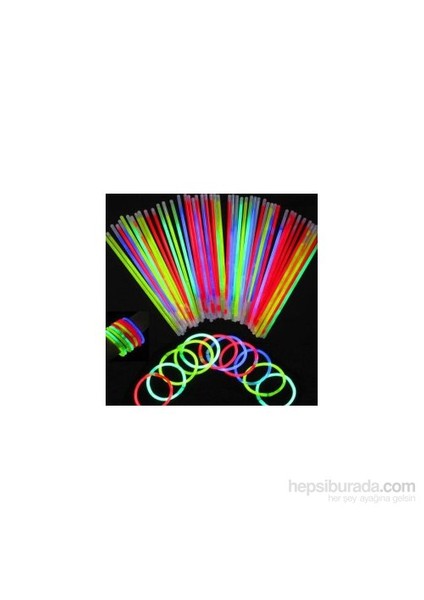 Glow Stick Fosforlu Kırılan Çubuk - 100 Adet