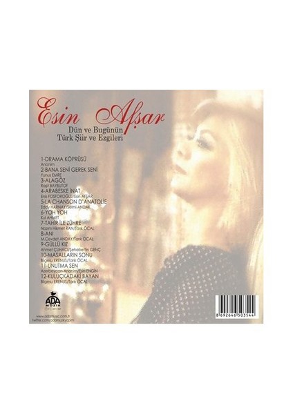 Esin Afşar - Dün ve Bugünün Türk Şiir ve Ezgileri (CD)