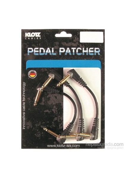 3lü Açılı Altın Uçlu 15cm Pedal Patch Kablosu