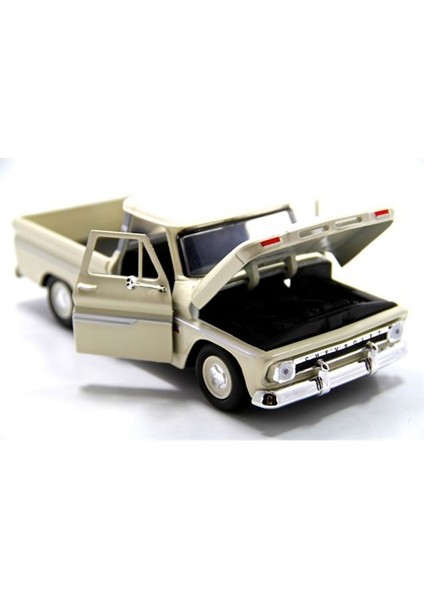 1:24 1966 Chevy C10 Fleetside Pickup -Krem Model Araba