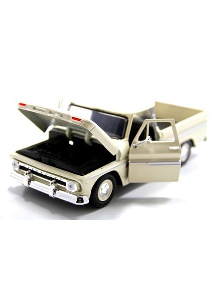 1:24 1966 Chevy C10 Fleetside Pickup -Krem Model Araba