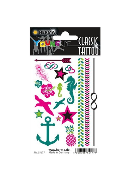 Young Line Renkli Dövmeler Yaz Coşkusu 15177