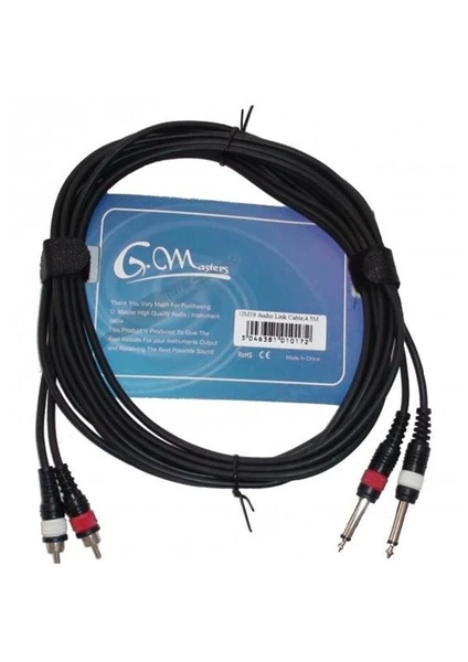 GM-19 4.5M Audio Kablo / 2 Mono-2 Tos Uç