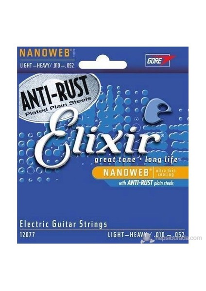 12077 Nanoweb Light Heavy Elektro Gitar Teli (10-52)