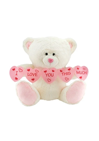 Neco Plush I Love You Thıs Much Kalpli Peluş Ayı 55 cm