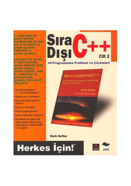SIRA DIŞI C++ / CİLT 2 - Herb Sutter
