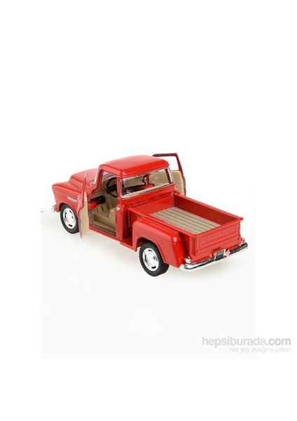 1955 Chevy Stepside Pick-Up Çek Bırak 1/32 Die Cast Model Araç Kırmızı fiyatları