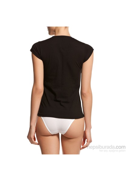 Xlady Bisiklet Yaka Yarım Kol Tshirt