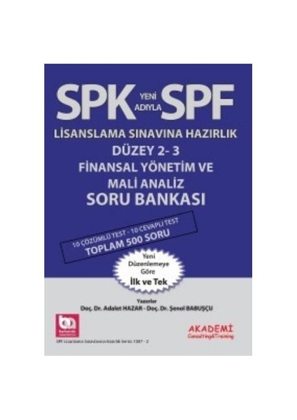 SPK Finansal Yönetim ve Mali Analiz Deneme Sınavı