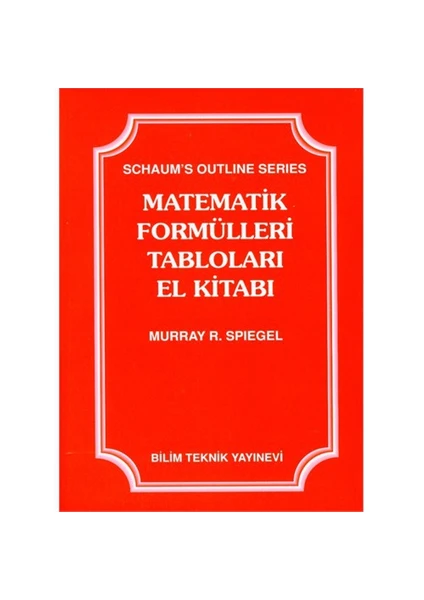 Matematik Formülleri Tabloları El Kitabı - Murray R. Spiegel